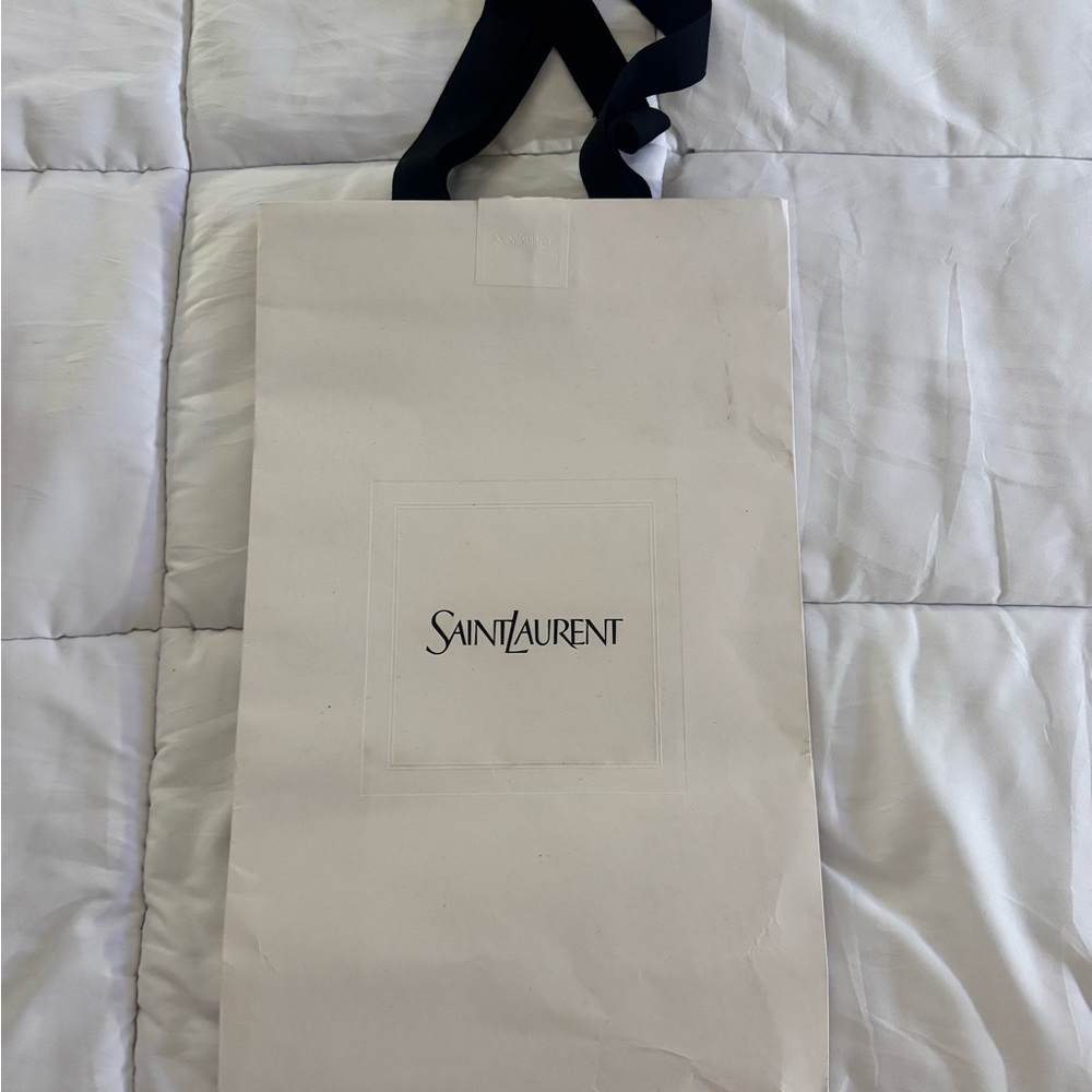 Saint Laurent Ivory Bag with Ebony Straps, large
